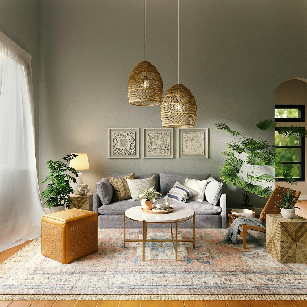 Custom interior curtains